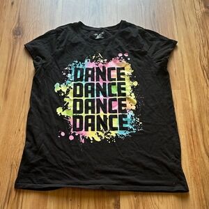 The Children's Place Girls Black "Dance" Graphic Tee‎ Size XXL 16